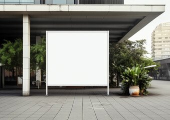blank billboard on the street