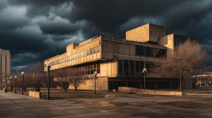 Fototapeta premium Chrono-Concrete A Legacy of Tomorrow's Past