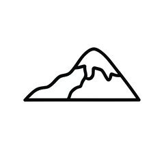 Mountain Range Icon Isolated on White Background in Simple Style
