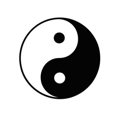 Yin and Yang Symbol Representing Balance Harmony and Interconnectedness on White Background