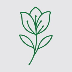 Flower Icon Black and White vector