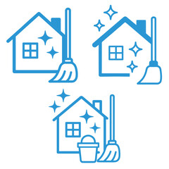 House Cleaning Service Icons vector