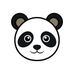 Cartoon panda illustration, cute bear animal character, mascot logo design for kids, zoo, wildlife, education, games, and graphic projects
