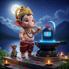 Cute Ganesha, cute ganpati, Bal ganesh 