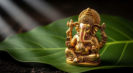 Golden ganpati , golden Ganesha , 