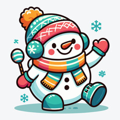 Christmas decor, and festive winter designs. Bright and cute character illustration. stock illustration
