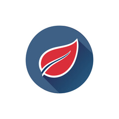 Leaf Autumn Minimal Flat Vector Icon