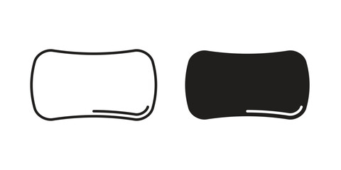 Abstract Shapes in Line Art with White Background