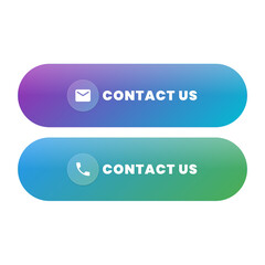 Modern gradient buttons prompt users to connect via email or phone for easy communication