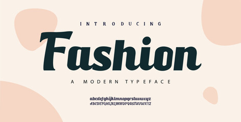 Fashion typography minimalist urban digital fashion future creative logo font. Minimal modern alphabet fonts.  vector illustration 
