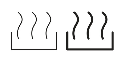 Steam Icons in Minimalist Style isolated on white background