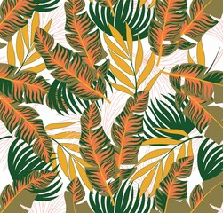 seamless background with leaves