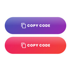 Two vibrant gradient buttons displaying 
