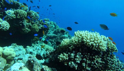 Vibrant coral reef teeming with fish (2)