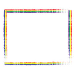 LGBTQ Pride Flag Frame. Square Frame Border with LGBTQ+ Pride Rainbow Flag Pattern