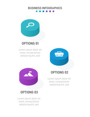 Vertical progress bar featuring 3 arrow-shaped elements, symbolizing the three stages of business strategy and progression. Clean timeline infographic design template. Vector for mobile presentation.
