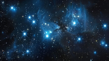 Obraz premium Brilliant stars and nebulae shine in the vast expanse of outer space