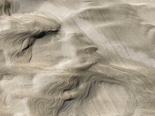 Wind Sculpted Sand Dunes Texture in Desert - Abstract Natural Pattern
