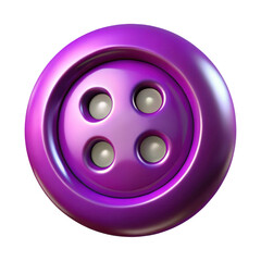Purple button isolated on transparent background