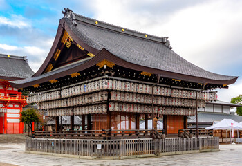 Obraz premium Yasaka shrine in Gion district, Kyoto, Japan
