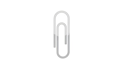 Obraz premium Paper clip stationery office supply metal clip document clip holding clip silver clip isolated clip object