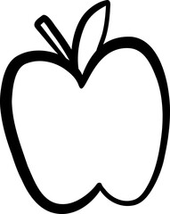 Hand Drawn Outline Apple Fruit Icon