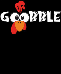 Happy Thanksgiving Day SVG Vector – Editable Funny Turkey Illustration