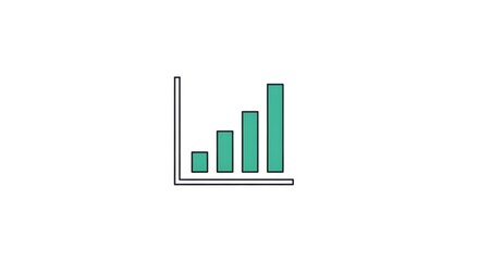 Growth chart bar graph illustration business finance data analysis infographic vector design element