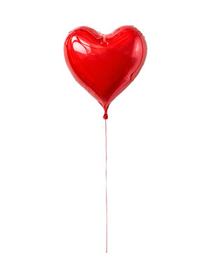 Red heart balloon photo for valentines day love and romance concept