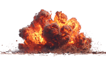 Stock photo of a realistic explosive boom with fire and smoke effect