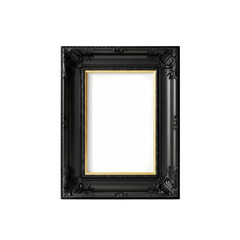 Elegant Black Picture Frame: Mockup for Art, Design & Presentation