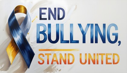 Awareness Ribbon Design for Anti-Bullying Campaign with Text Space