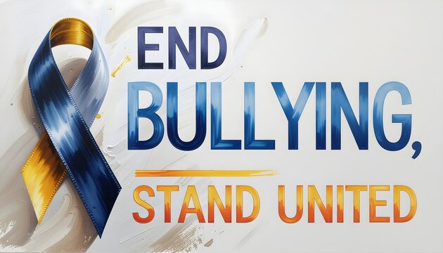 Awareness Ribbon Design for Anti-Bullying Campaign with Text Space