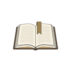 Open Book with Bookmark