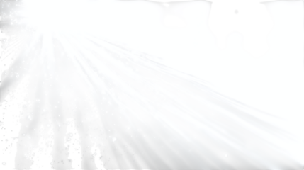 White sparkle flare overlay with soft light rays - isolated on transparent background 