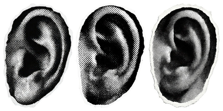 Vintage ears artistic illustration