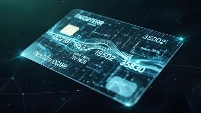 Futuristic Digital Credit Card: The Future of Finance - Powered by Adobe
