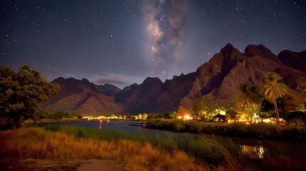 A Starry Night Sky Filled with Countless Constellations