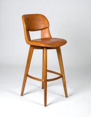 Fototapeta premium Modern, light brown bar stool