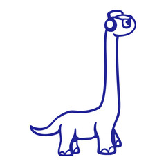 DJ Brachiosaurus Long Neck Club Music Sunglasses Headphone Party