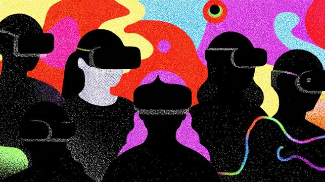 People experiencing virtual reality.