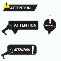 set of black friday sale labels.Dynamic attention warning symbol with vibrant color options for safety and alerts