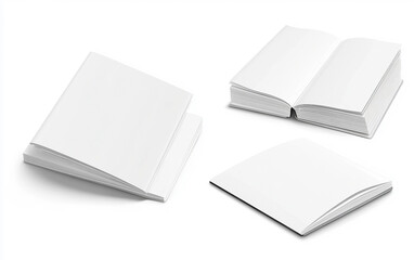 Photorealistic mockup of a folded brochure for product presentation and creative branding showcase isolated on white background PNG