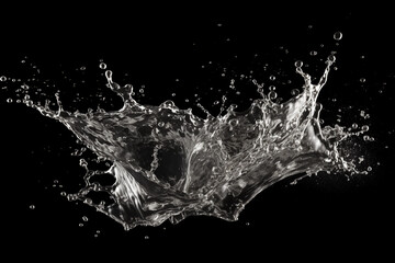 water splash overlay on black background