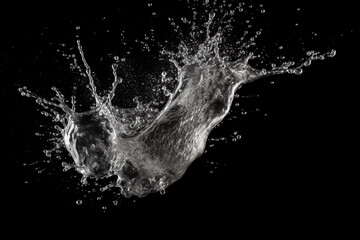 water splash overlay on black background