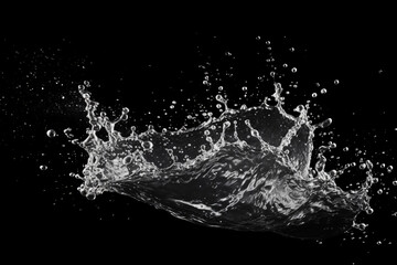 water splash overlay on black background