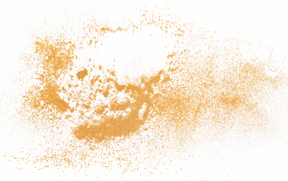 red maca organic powder flying isolated on white, clipping path	