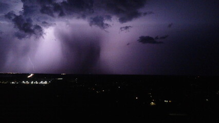 night sky with clouds storm