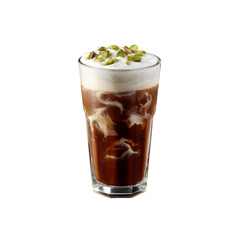 Iced Coffee with Pistachio Cream and Nuts