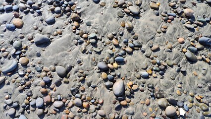Stones and sand at the beach 